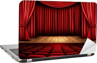 stickers-pour-ordinateur-portable-cinema-ou-une-scene-de-theatre-avec-un-rideau-vector
